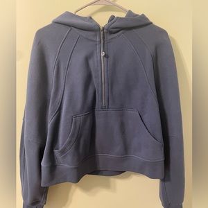 Lululemon oversized scuba 1/2 zip in Iron Blue M/L